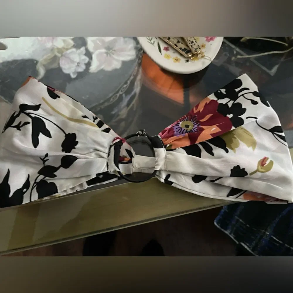 Anthropologie silk embellished headband